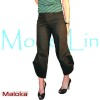 pantalon noir en visose de la marque Maloka pour femme