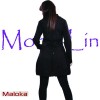 manteau noir coupe cintrer maloka vêtement femme tendance de la marque chic and choc