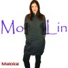 Manteau 3 quart en laine grise de la nouvelle collection hiver Maloka femme, tenue de mode en solde