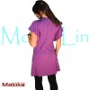 short dress in plum-colored viscose Maloka - Miami
