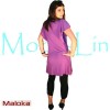 short dress in plum-colored viscose Maloka - Miami