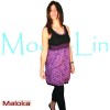 Robe courte maloka couleur prune "Riva"