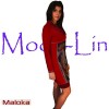 Robe Maloka manche longue couleur rouge "Cachou"