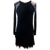 Tunic Dress black maloka and sangria "Montana"