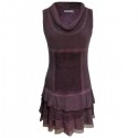 Short plum colored dress Maloka - Taiga