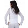 Gilet en Maille de lin Maloka "Emma13" Blanc