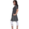 Round neck tunic Maloka color steel - Fadel