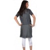 Round neck tunic Maloka color steel - Fadel