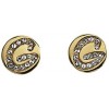 Boucle d'oreille guess Doré ronde avec Logo en strass