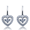 Boucle d'oreille 5eme Avenue argent et zirconium 