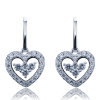 Boucle d'oreille 5eme Avenue argent et zirconium 