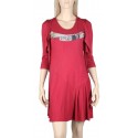 Maloka viscose dress color Sangria "Kansas"