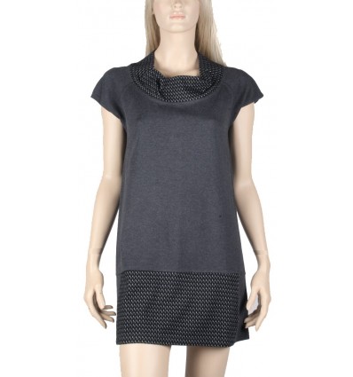 Short sleeve gray dress Maloka "Alba"