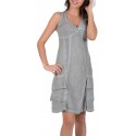 Cotton dress grey color Maloka - Timea