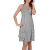 Cotton dress grey color Maloka - Timea