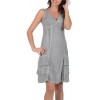 Cotton dress grey color Maloka - Timea