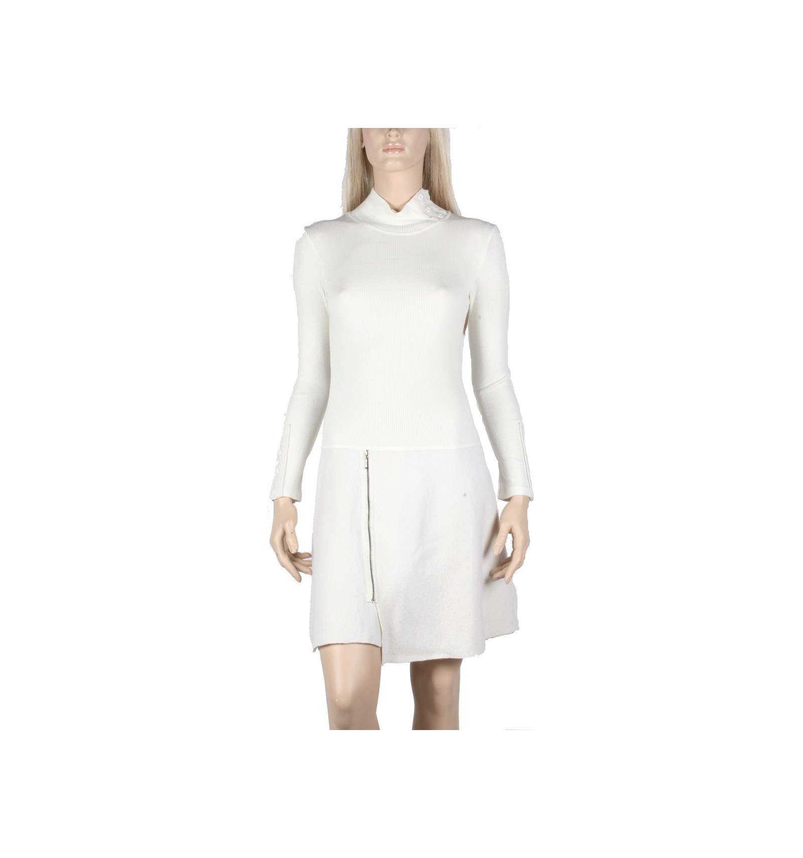 Women dress Maloka wool vanilla Fashion clothing new collection