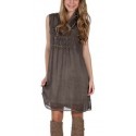 Color brown short dress Maloka - Regina