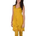 Waisted tunic yellow color brand Maloka -Timour-