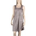 Robe taupe clair Maloka en popeline -Bizance-