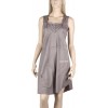 taupe dress Maloka poplin -Bizance-