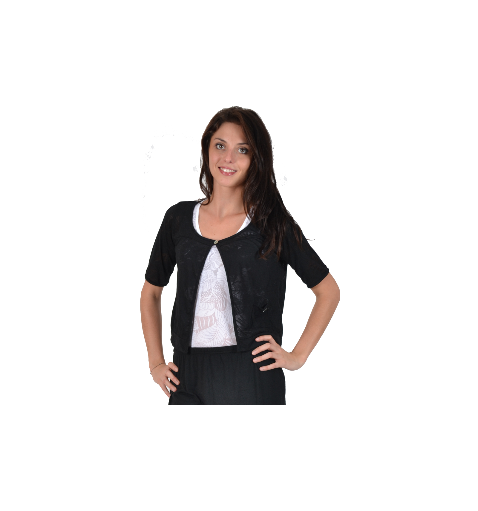 gilet noir coton