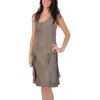 dress in linen and cotton Mlaoka galet color -Rosine-