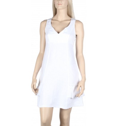 Robe en lin et coton Maloka couleur blanc "Ralf"