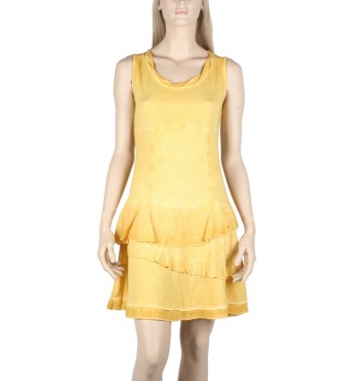 Robe courte maloka couleur jaune "Thalassa"