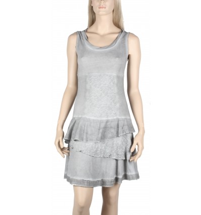 Short dress maloka silver color "Thalassa"