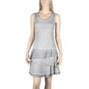 Short dress maloka silver color "Thalassa"