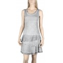 Short dress maloka silver color "Thalassa"