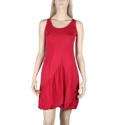 Natural cotton dress Maloka straspberry color "Luiji"