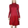 Robe Maloka en laine bouillie rouge sangria "Mirza"