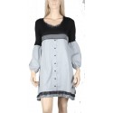 Robe maloka en coton couleur gris "Hanoi"