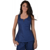 Blue tank top Maloka linen and cotton - Austin