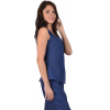 Blue tank top Maloka linen and cotton - Austin