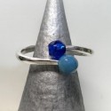 Bracelet Ciclon double pierre bleu